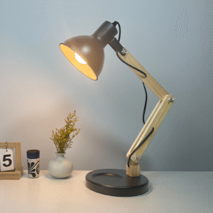 E27 Desk Lamp Wooden-- A12E