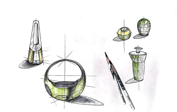 Custom table lamp exterior design options showing various silhouettes from low profile to buffet height for hospitality environments